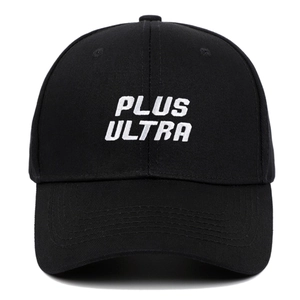 Plus Ultra Letter Embroidery Cotton Baseball Cap Adjustable Curved Brim Streetwear Hip Hop Hat For Men Women