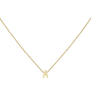 Minimalist Initial Letter Pendant Necklace 304 Stainless Steel 18K Gold Plated Capital Alphabet Fashion Jewelry For Women
