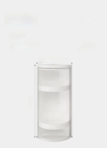 Étagère d'angle rotative à trois niveaux pour cuisine avec dimensions de 605 mm de hauteur