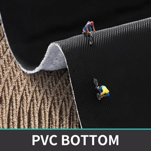 Minimalistische PVC-Fußmatte mit rutschfester Rautenstruktur und robustem schwarzem Boden