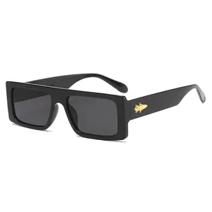 Oversized Rectangular Sunglasses Retro PC Frame AC Lenses UV400 Protection Fashion Trendy Eyewear For Men Women