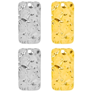 Rectangular Pendant Stainless Steel Hammered Water Ripple Texture Personalized Fashion Jewelry Accessory For Women Men