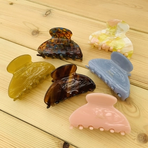 Acetate Hair Claw Clip Elegant French Style Tortoiseshell Marble Print Strong Hold Styling Accessory For Women
