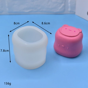 Cartoon Bear Shape Silicone Mold For DIY Soap Candle Resin Craft Fondant Cake Decorating Flexible Reusable Cute Novelty