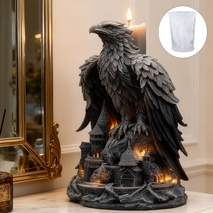 Stampo in silicone 3D con aquila e castello per candele profumate e arte in resina