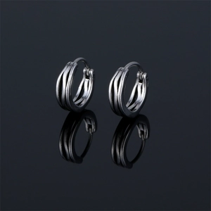 Geometric Hoop Earrings 316 Stainless Steel Irregular Wave Pattern Punk Hip Hop Street Style Jewelry For Men Women
