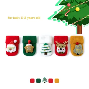 Christmas Baby Socks Knitted Cotton Thickened Warm Winter Socks With Cute Cartoon Doll For Newborn Infants Toddlers