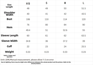 Detailed size chart for women's short shirt and shorts set showing measurements in CM