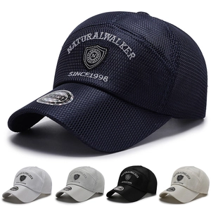 Breathable Mesh Baseball Cap Polyester Sun Protection Outdoor Sports Trucker Hat Embroidered Adjustable Snapback