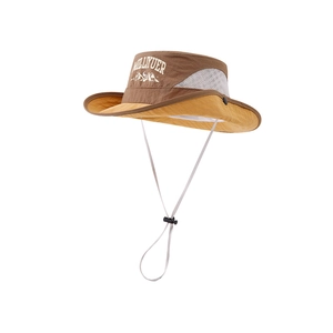 Breathable outdoor sun hat for kids with mesh side panels and adjustable chin strap