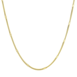 Collana a catena piatta a serpente dorata da 2,2mm in acciaio al titanio da donna