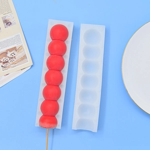DIY 7-cavity silicone mold for geometric spherical aromatherapy candles and soap