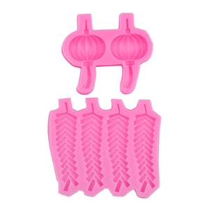 Moule en silicone en forme de pétard et lanterne pour décoration de gâteaux festive