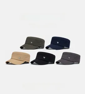 Flat top cadet caps in five classic colors featuring metal W hardware and side vents