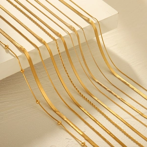 Layered Stainless Steel Snake Chain Necklace Women Minimalist Fashion INS Style Waterproof Hypoallergenic Jewelry Gift