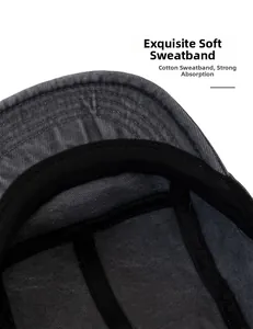 Gros plan du bandeau en coton sur une casquette de baseball vintage à bord souple
