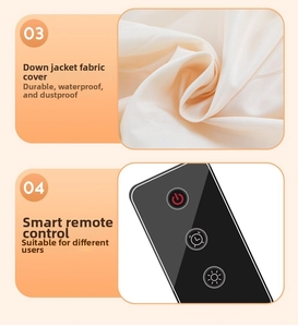 Detail of durable waterproof fabric cover and smart remote control for clothes dryer