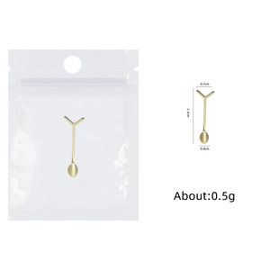 Detailed view of golden Y-shaped nail cat-eye magnet tool with specific size measurements