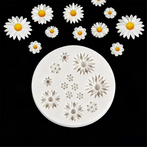 Moule en silicone motif marguerite pour décoration de gâteaux et chocolats DIY