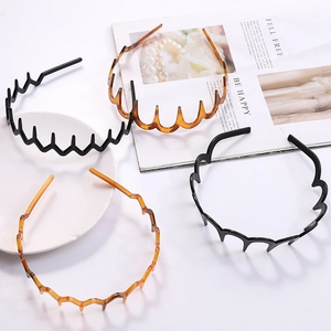 Wave Headband Toothed Non Slip Hair Hoop Plastic Zigzag Hairband For Face Washing Styling Women Accessories