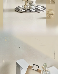 Close-up of cream-colored dual-compartment waterproof storage box for bathroom and kitchen