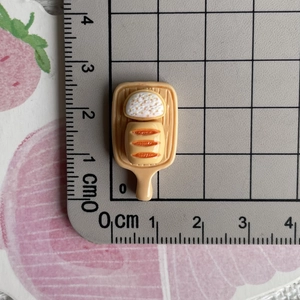 Miniature resin bread board DIY accessory shown with scale ruler measurement