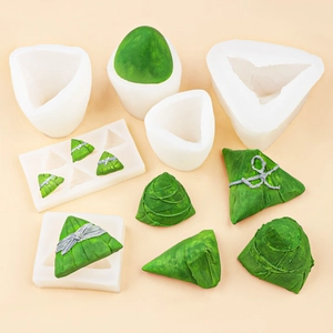 Molde de silicona Zongzi para velas artesanales, jabón y pasteles de mousse 3D alimentarios