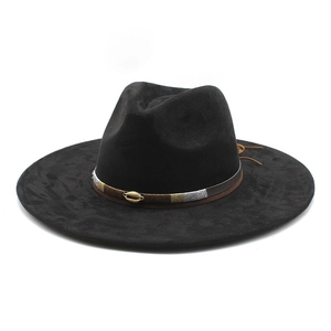 Cappello Fedora A Tesa Larga Scamosciato Decorazione Conchiglia Fascia Intrecciata Etnica Boho Retrò Stile Panama