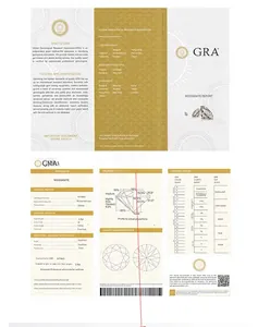GRA certification report for 1.0ct D color VVS1 moissanite diamond silver ring