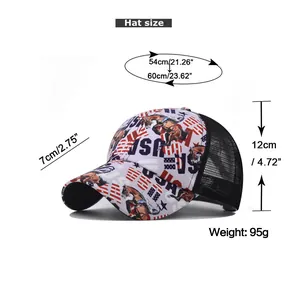 Detailed sizing chart for women ponytail baseball cap with horse print and mesh back