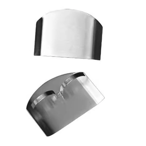 Versatile stainless steel finger protector for kitchen slicing and cutting tasks