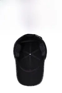 Detailed view of the winter baseball cap with soft inner lining and ear protection flap