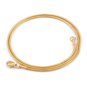 Collier Chaîne Serpent En Acier Inoxydable Minimaliste Lisse Rond DIY Base Lien Bijoux Unisexe Finition Polie
