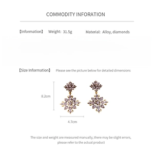 Infos détaillées sur la taille et les matériaux des boucles d'oreilles vintage strass