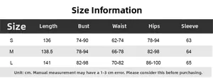 Detailed size guide table for women's high-stretch long sleeve slimming jumpsuit in cm