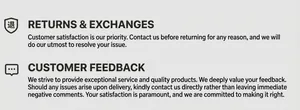 Detailed shop return policy and customer review guidelines for gold plated rings