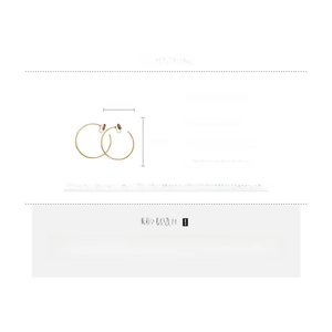 Size and specification chart of round copper hoop clip-on earrings with silver needles