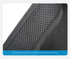 Breathable honeycomb mesh shoulder strap with thick padding for outdoor nylon waist bags