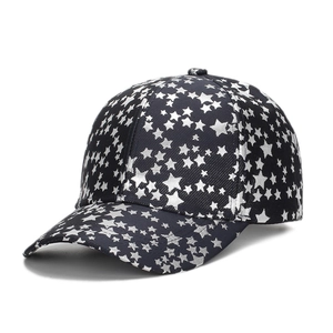 Star Print Baseball Cap Polyester Adjustable Sunshade Outdoor Hip Hop Streetwear Hat For Men Women