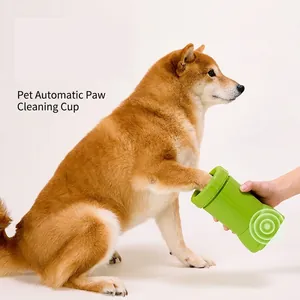 Electric Pet Paw Cleaner Automatic Dog Foot Wash Cup USB Rechargeable Soft Silicone Bristles Portable Grooming Tool For Dogs