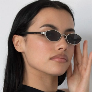 Vintage Geometric Polygon Sunglasses Metal Frame UV400 Protection Retro Diamond Shape Eyewear Street Style