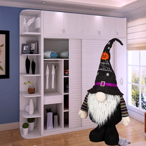 Halloween Gnome Plush Ornament With LED Light Faceless Doll Witch Hat Pumpkin Desktop Decoration Party Favor Holiday