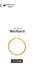 Détail d'un collier ras du cou plat en maille dorée avec fermoir mousqueton et extension