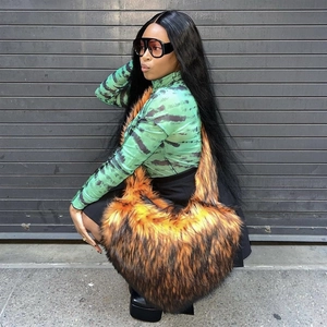 Heart Shaped Faux Fur Shoulder Bag Fluffy Plush Large Capacity Crossbody Handbag Streetwear Retro Winter Fashion For Women