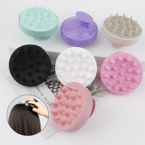 Silicone Hair Scalp Massager Shampoo Brush Manual Scalp Massage Scrubber For Deep Cleaning Hair Wash Shower Accessories