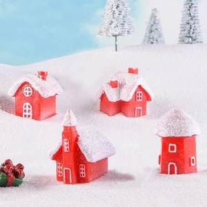 Christmas House Silicone Mold DIY Snow Cabin Plaster Candle Fondant Baking Tools Creative Festive Decoration