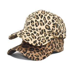 Fashion Leopard Print Baseball Cap Cotton Casual Sun Hat With Adjustable Metal Buckle For Women Men Outdoor