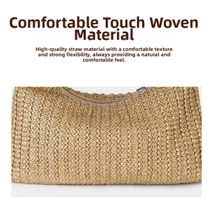 Detailed close-up showing the flexible texture and tight weave of natural straw material