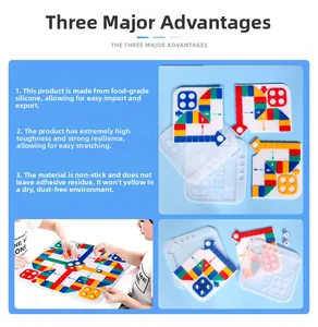 Dettaglio dello stampo in silicone alimentare flessibile per set da gioco Ludo fai-da-te
