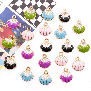 Shell Charms Alloy Enamel Pendants For DIY Jewelry Making Necklaces Earrings Ocean Theme Small Fresh Craft Supplies